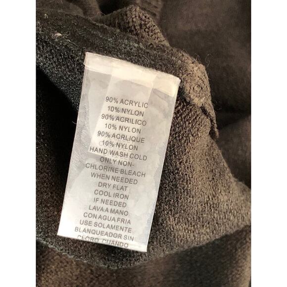 Vince Camuto Sweater Dress Long Sleeve Open Back Bow Tie Fit & Flare Black M - Picture 7 of 9